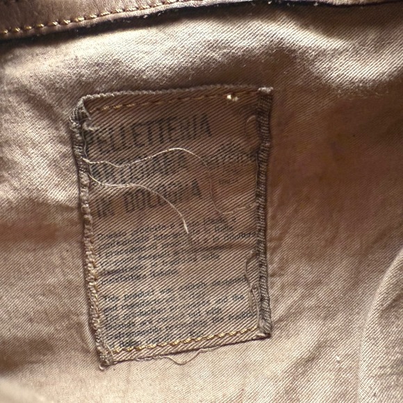 Bayside Italian Leather Large Soft Brown Leather Turnlock Cotton Lined Backpack‎ main image 5